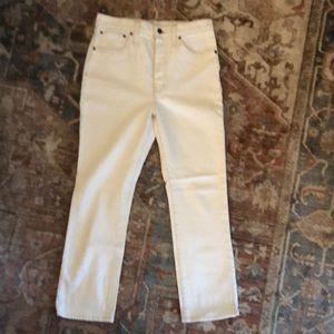 Madewell Slim Demi-Boot size 28 cream color